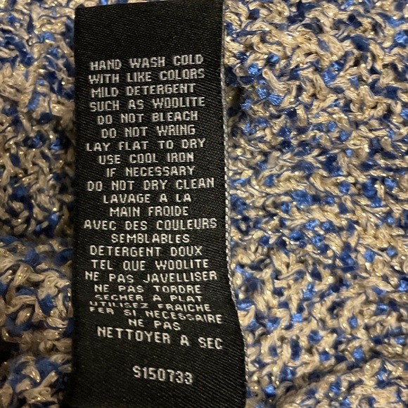 Peck & Peck Textured Blue Sweater - Picture 8 of 8